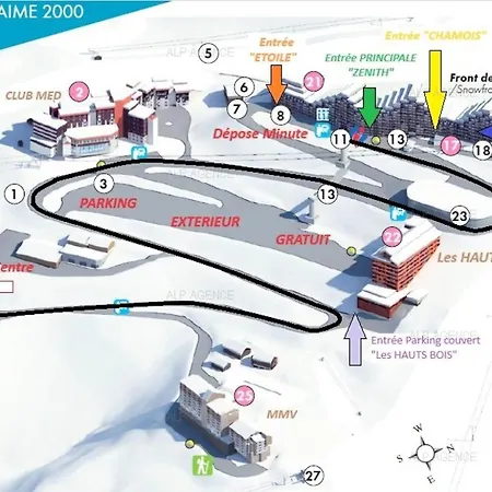Les Hauts Bois - 2 Pieces 5 Pers. Parking Les Hauts Bois - Plagne Aime 2000 Mae-1754